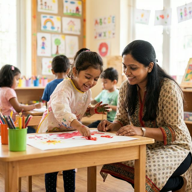 Indian child nurturing